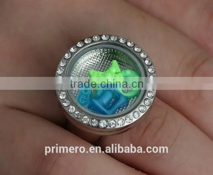 New Arrival Luminous Locket Ring Floating Memory Charm Jewelry