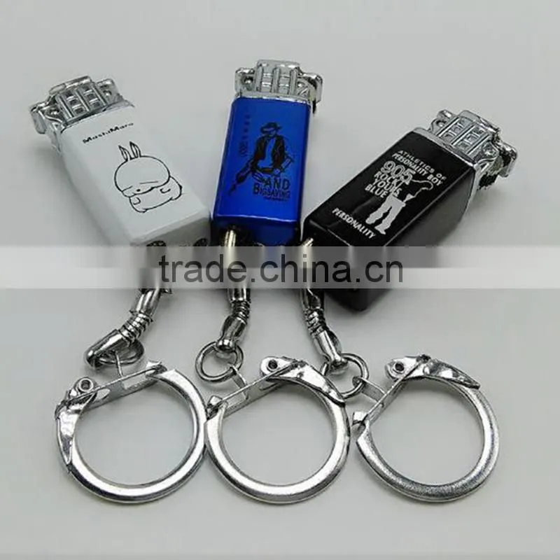 Fancy keychain cigarette flint lighter cartoon