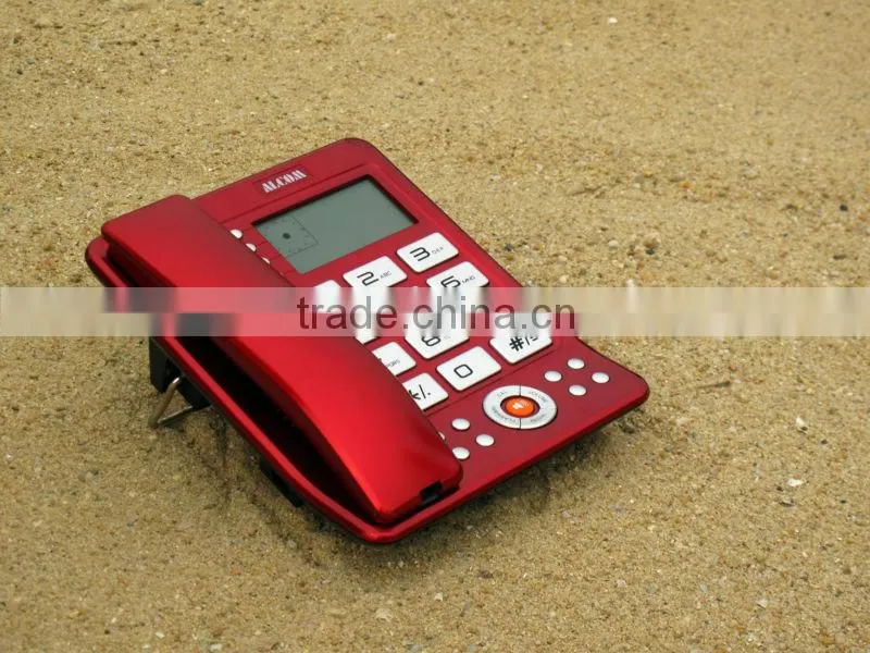 Fashion red color corded 2 caller id telephone set