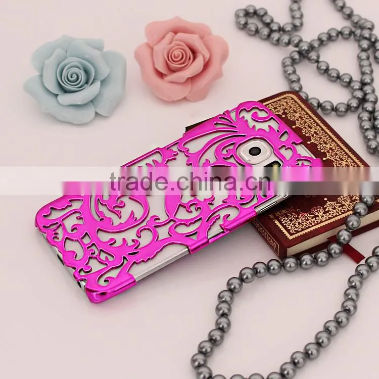 Hollow shape hard plastic phone cases for Samsung S6 Edge