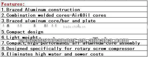 side by side combi heat exchanger for compressor