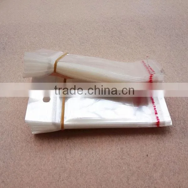 custom header package bag opp plastic bag for jewelry packing
