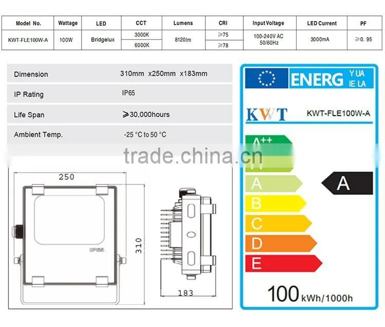 Super Bright 100w led flood light factory competitive price Waterproof outdoor 100watt led flood lighting