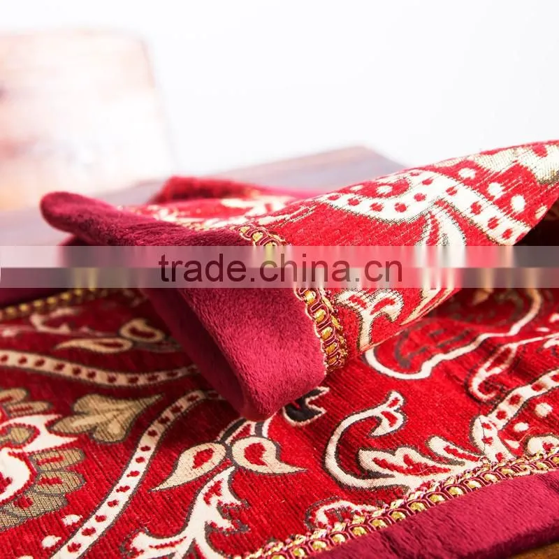 New design luxury applique style tassel velvet table runner