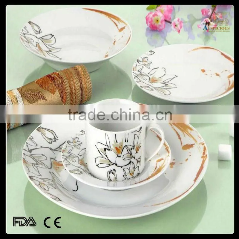 bone china 20 pcs decal dinnerware set