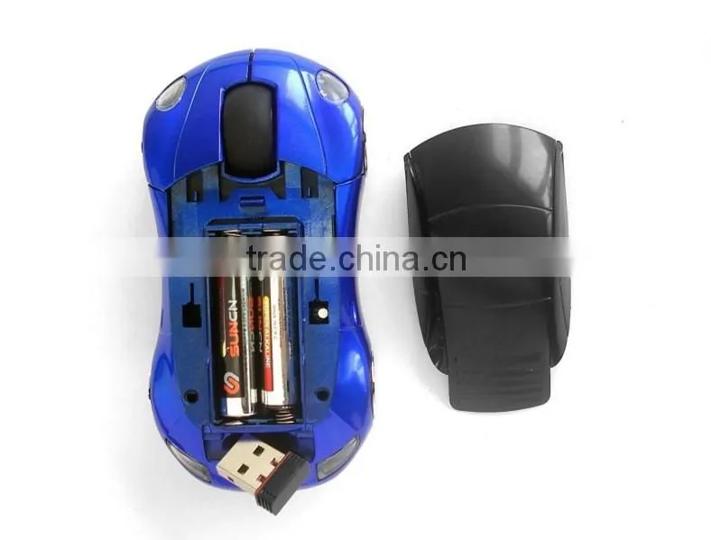 Hot-selling 2.4G wireless car shaped gift mouse with usb mini receiver for promotion