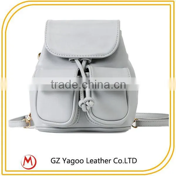 2015 Korea Fashion cute lady leather fashion school backpack