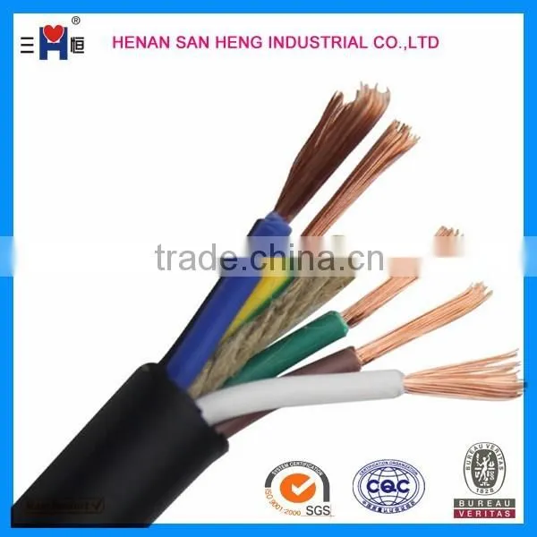 PVC insulated Multi core control cable 6 core flexible cable