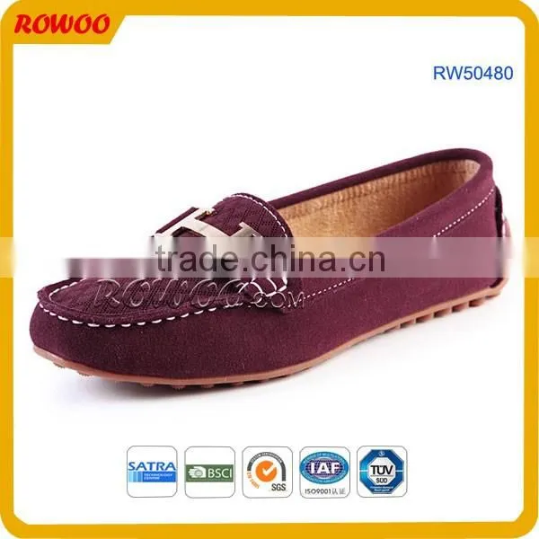 hot selling fashion leather women casual shoes,women moccasins comfortable flat shoes
