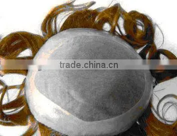 Fine mono indian hair men's toupee hair replacement hair piece