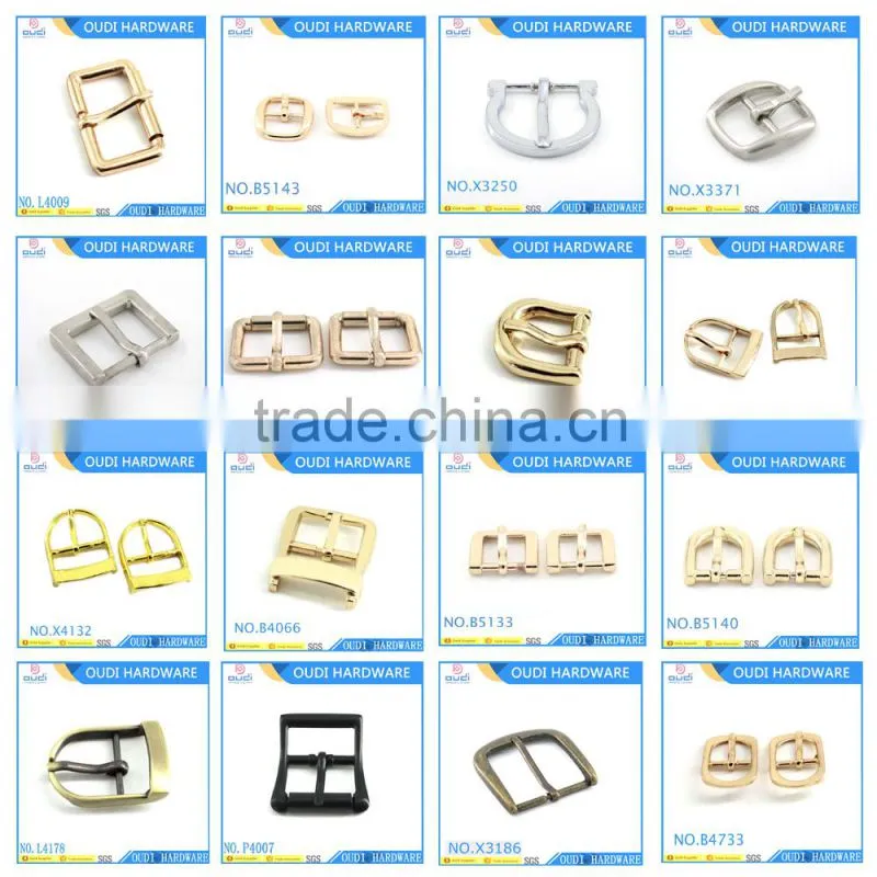 SGS certificated shiny gold shoe metal pin buckle with high quality