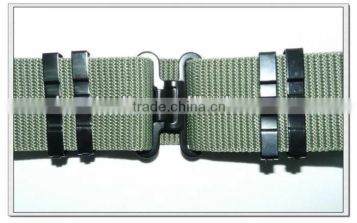 57mm wide green polypropylene plastic buckle military belt ,military duty belt