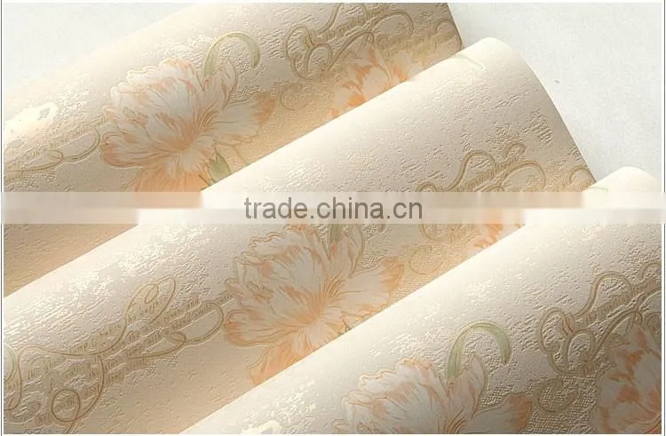 colorful big follower bedroom decoration pure paper wallpaper