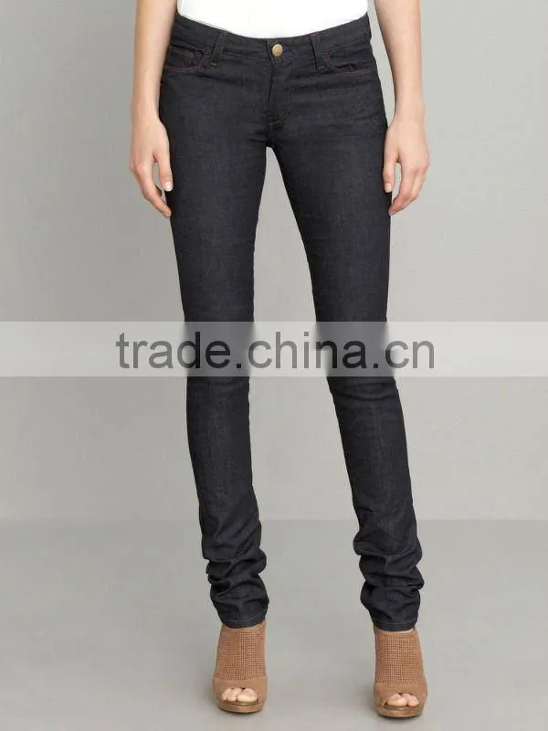 2016 Dark wash skinny jean high waisted jeans