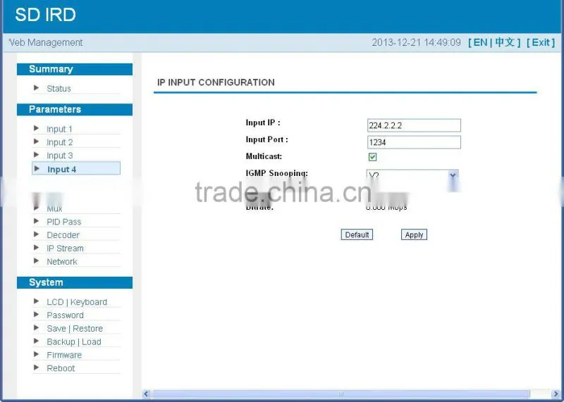 IPTV IRD Headend Digital Satellite Receiver SD Descrambler IRD