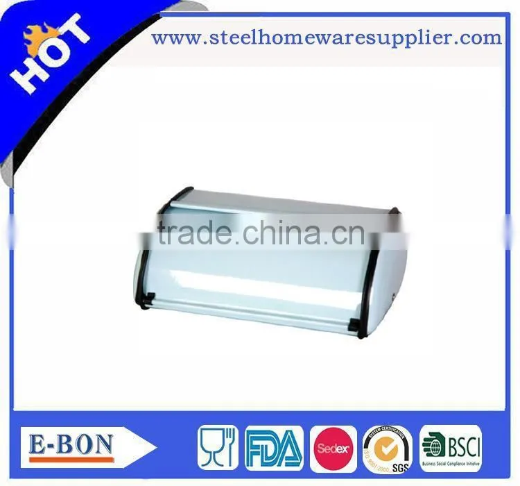 Colorful high quality stainless black steel bread bin