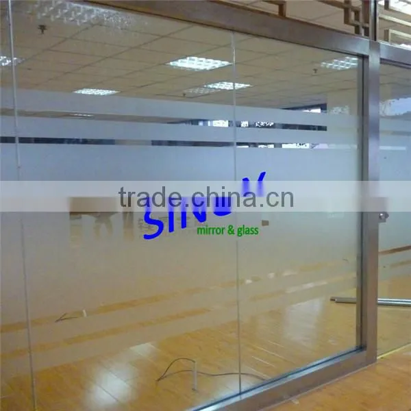 frosted glass partition 4mm-8mm for office