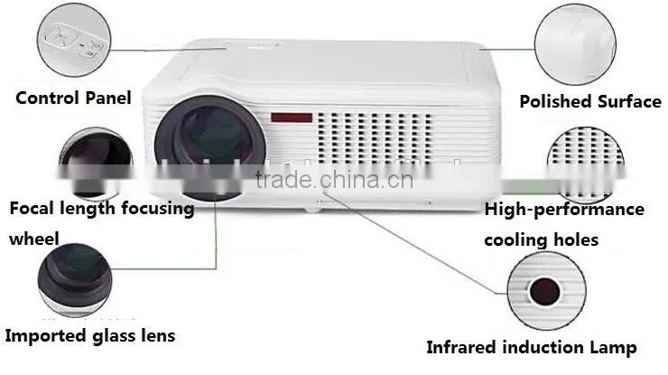 Low Price 2000 Lumen 1080P No Noise Cooling System Home Theater Led Projector