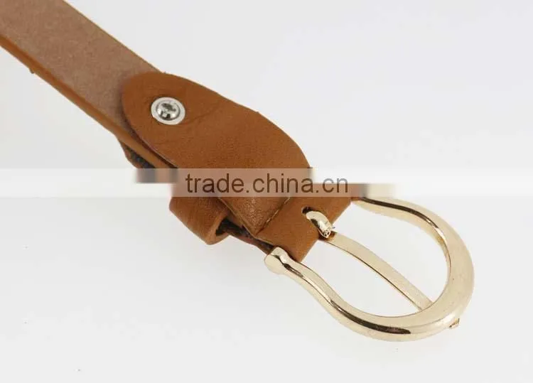Women's fashion pu leather shiny rhinestone belt with shiny gold buckles in yiwu