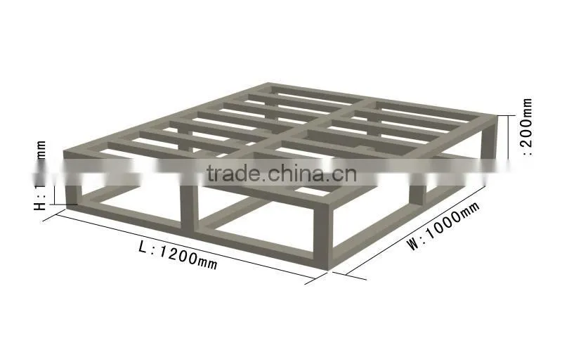 China manufacturer steel foldable pallet export sizes