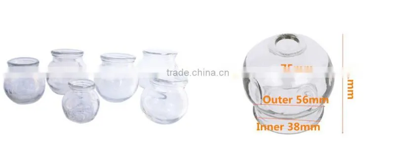 Hot For Sale Clear Glass Cupping Jar low price flap top glass fire cupping body cupping glass