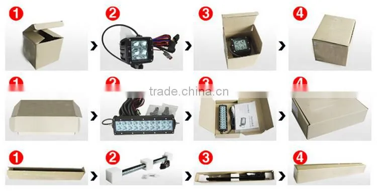 Double row led light bar, 3W 4D lens 36w 7" inch led light bar, Wholesale 4x4 4D lens 36w car led offroad light bar