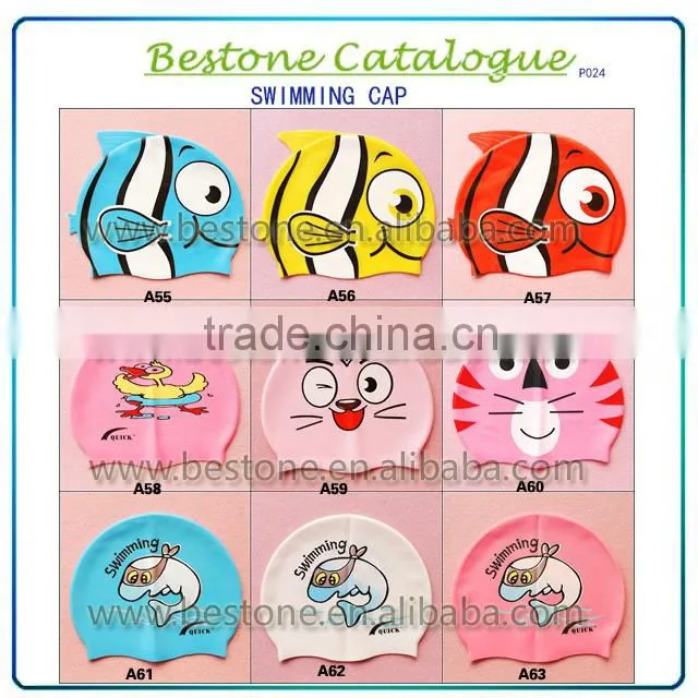 Fashionable Promotional Custom Logo Printed Silicone Swimming Cap