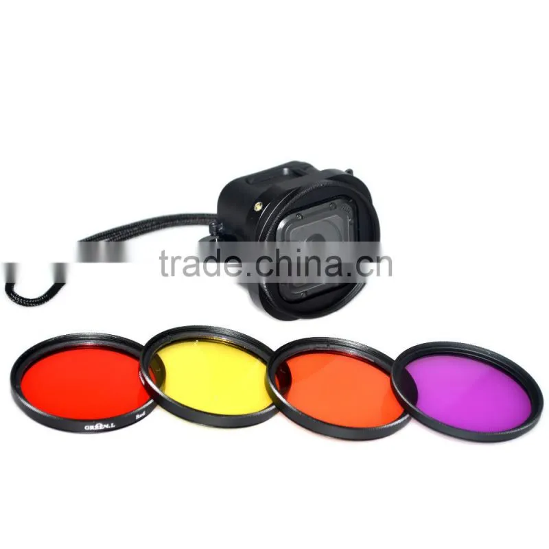 UV Protector Filter 2 layers Lens Attachment for Go Pro 3 3+ 4 camera