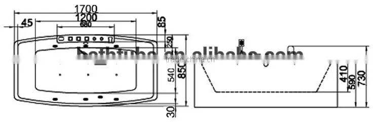 cUPC certified jetted tub shower combo, top selling air jet bathtub mixing hot sex tub,whirlpool tub