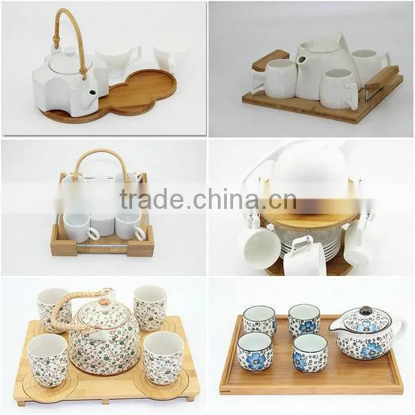 natural bamboo shelf canister ceramic