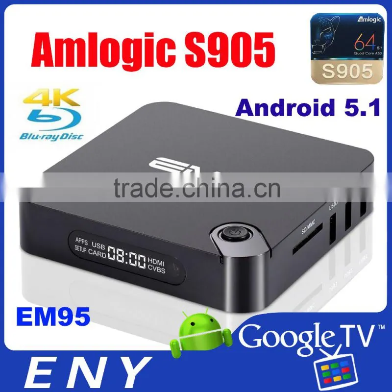 Amlogic S905 android5.1 tv box 4k output H.265 tv box