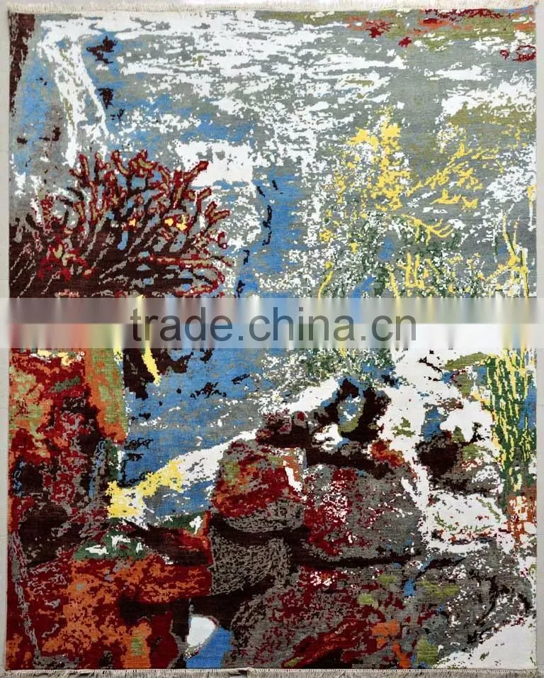Modern Wool Bamboo Silk Carpet