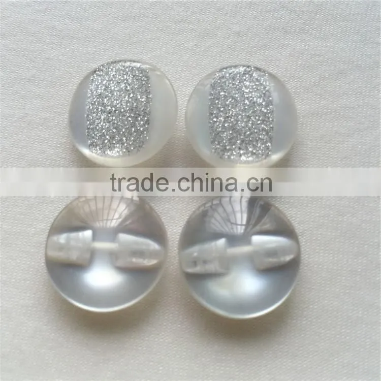 New styles fashionable custom popular resinic button ,glitter button