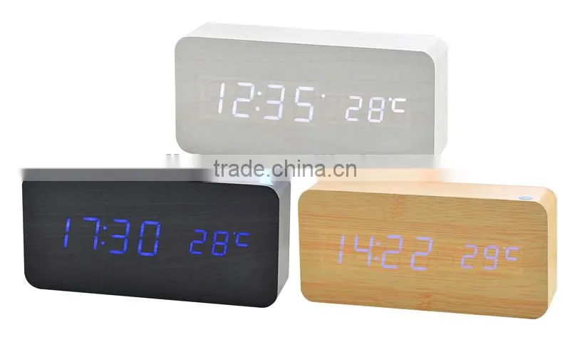 2015 new Hot selling digital LED wooden clock S712 meet CE and Rohs best for gift