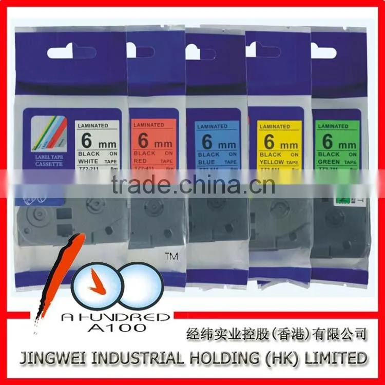 Cheap Price &High quality compatible brother P-TOUCH printer label tape black on white 24mm TZ2-251
