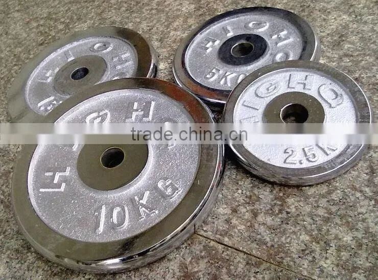 2.5kg 5kg 10kg white word electroplating dumbbell plate