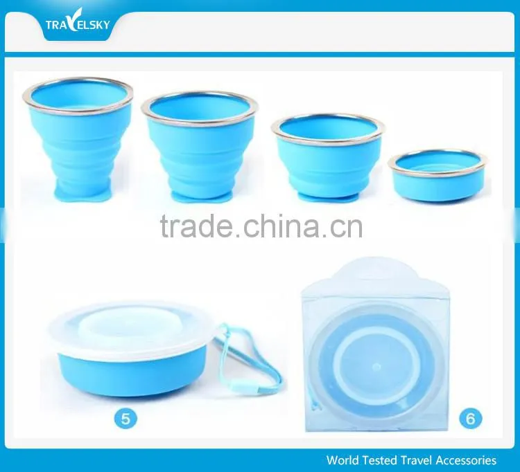 Drinkware portable silicone foldable cup for travel