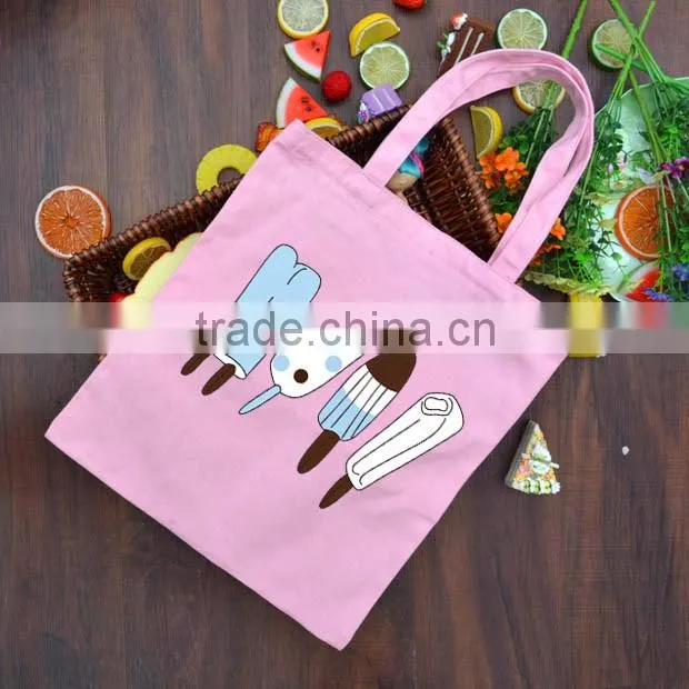 Custom logo tote canvas bag for shopping shoulder bag for fashionable women
