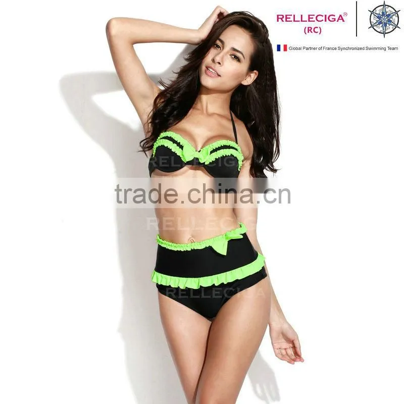 Sexi high waist girl bikini swimwear by RELLECIGA