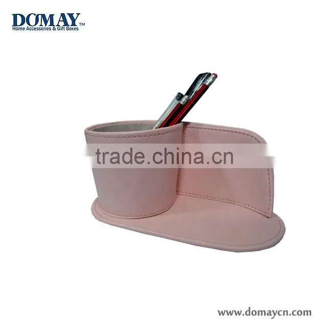 cheap office desk set/pu pen holder/leather pen holder