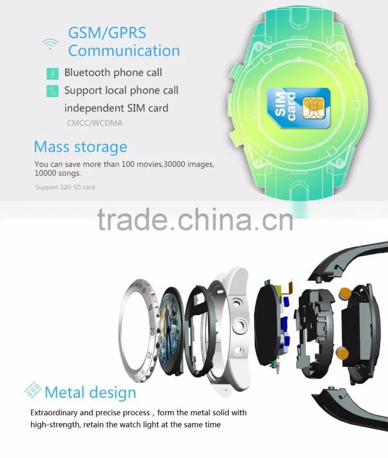 KW08 2016 hot product Smart Watch Smart Phone NFC BLUETOOTH OEM