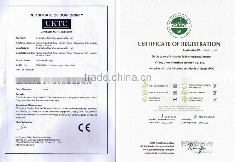 High quality V-groove laminate floor