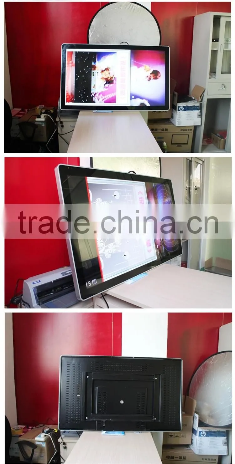 55" rounded infrared touch screen wall hanging android LCD advertising player