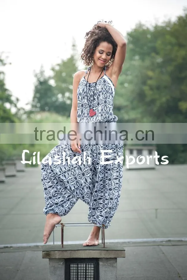 2772 Cotton Printed Mono Dress jumpsuit Ladies dresses Jaipur Manufacturer Exporter Indu Hindu Ropa sarouel Vetement Lilashah
