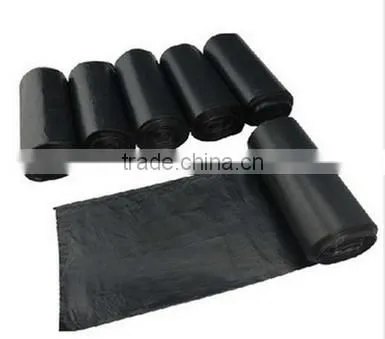 Rolling plastic black bag for trash,ldpe rolling garbage bag