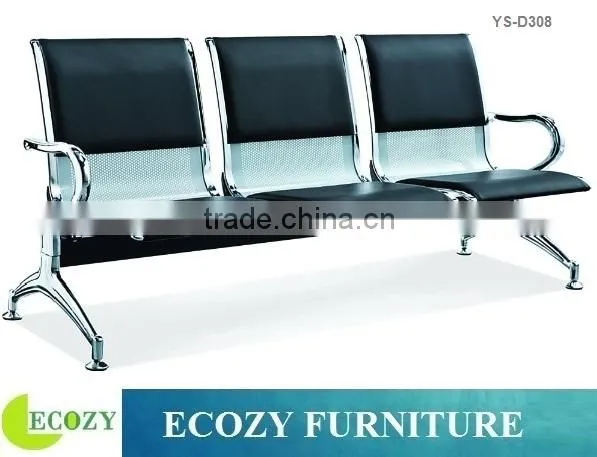 PU leather upholstery metal barber waiting chairs