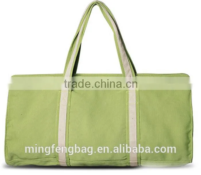 2015 New Custom High Quality Large Capacity Tote and Sling Shoulder Cotton Canvas Yoga Bag for Women