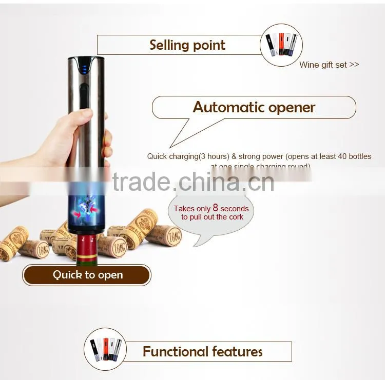 Professional Service Easy-To-Use Bar Accessories Corkscrew Wine Opener Set With Box