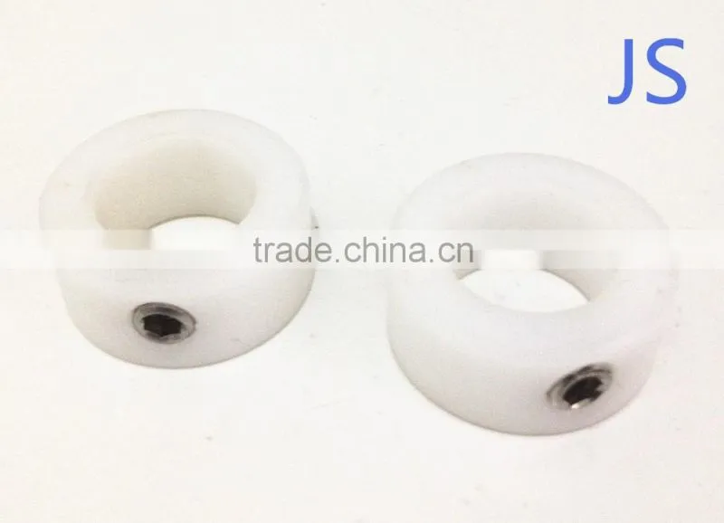 Metric or inch plastic shaft collar, Metric or inch plastic set screw shaft collar
