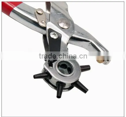 Leather Revolving Hole Punch Tool Heavy Duty Pliers Watch Band Belt Holes Punch